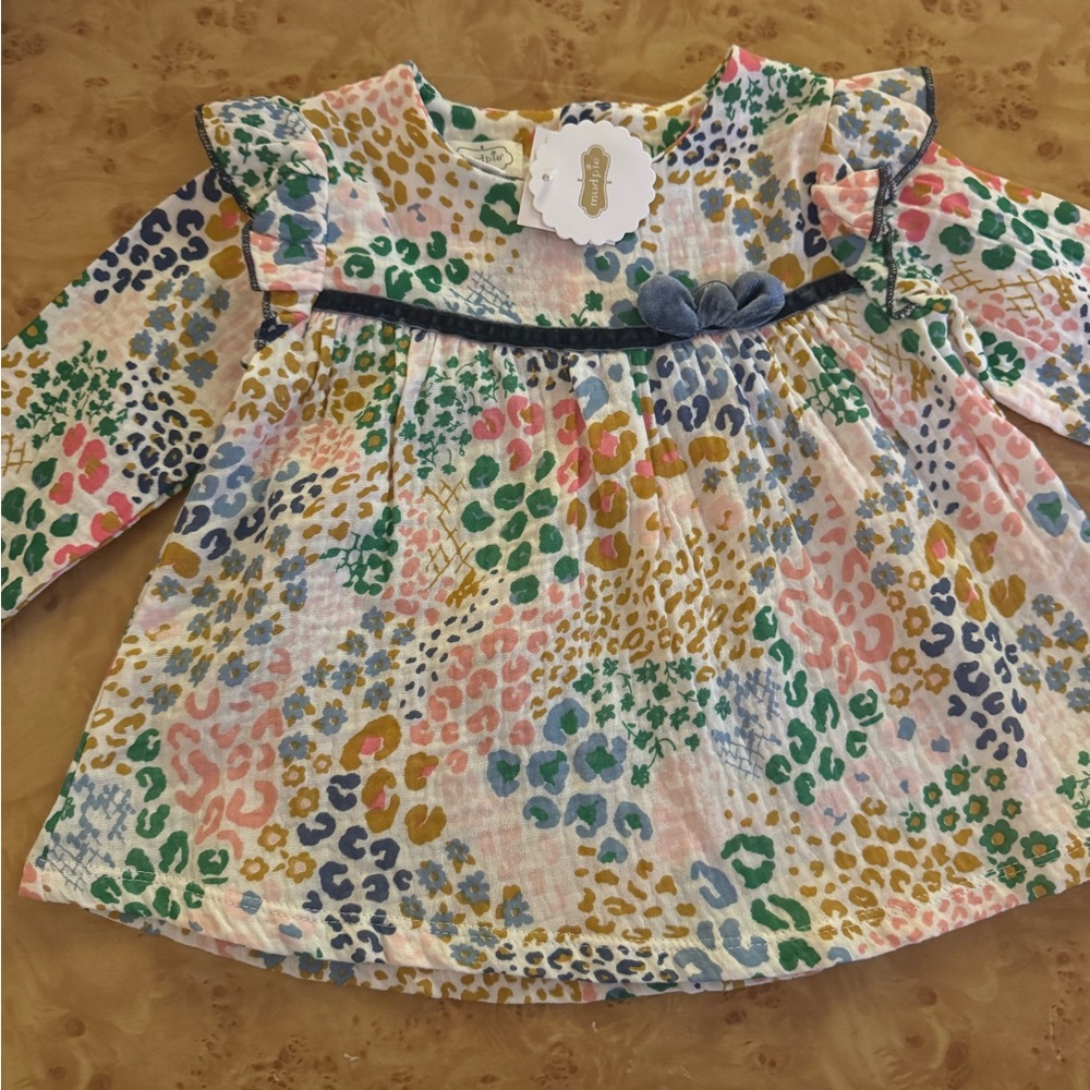 Mud Pie Multicolor Animal Print Kids Blouse